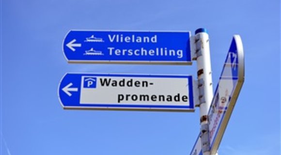 Vervoer naar en van Terschelling Verkeersbord Terschelling